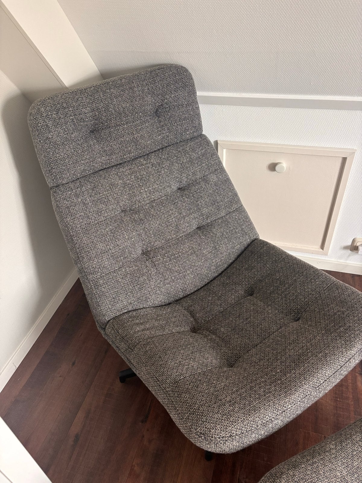 IKEA Havberg fauteuil met voetenbank - zo goed als nieuw, Huis en Inrichting, Ophalen, Zo goed als nieuw, Stof, 75 tot 100 cm