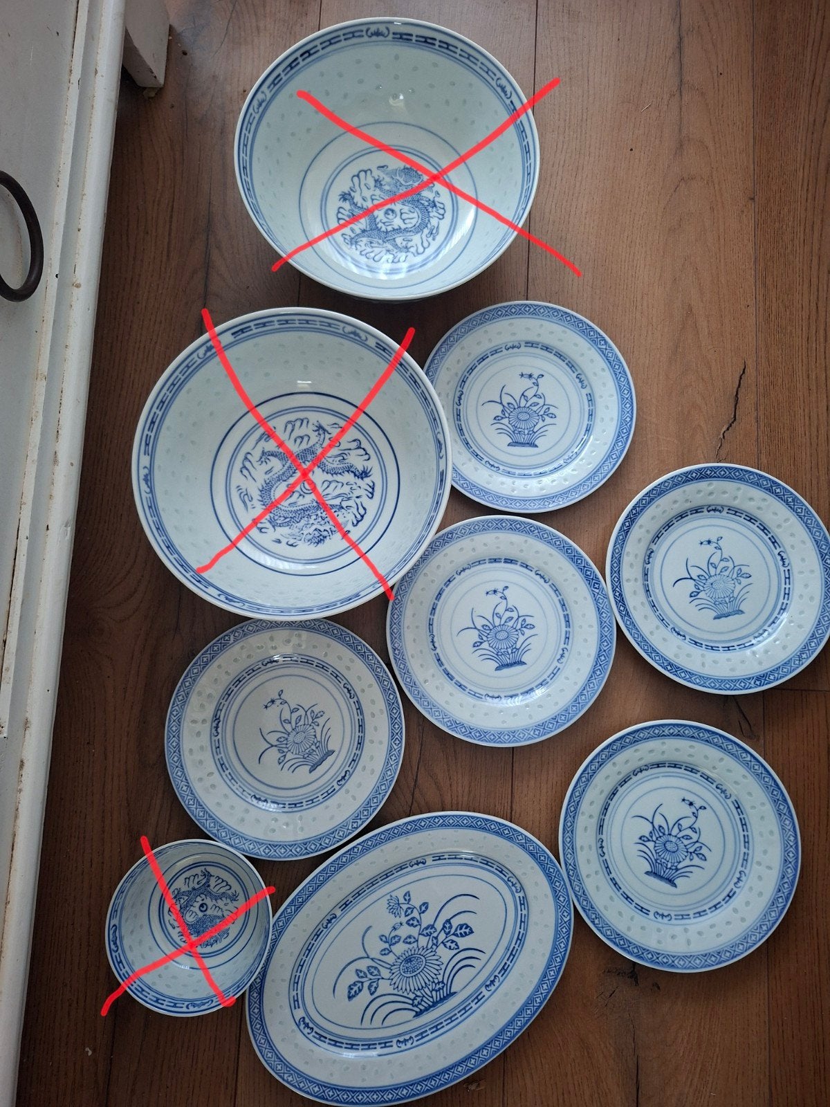 Chinees porseleinen schoteltjes en ovale schaal, Ophalen of Verzenden