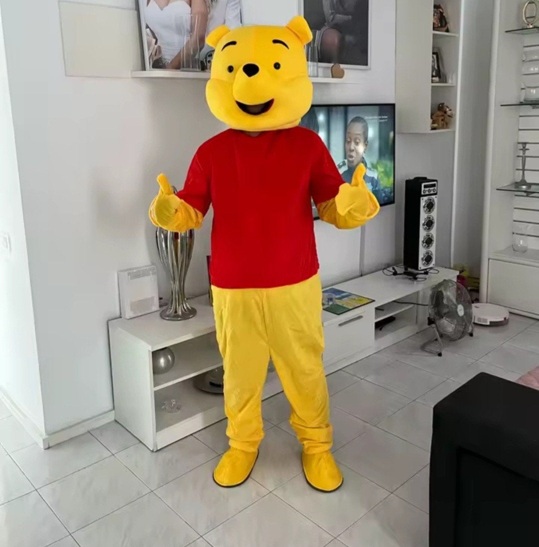 winnie de pooh mascotte pak maat L / XL, Ophalen of Verzenden, Nieuw, Verjaardag