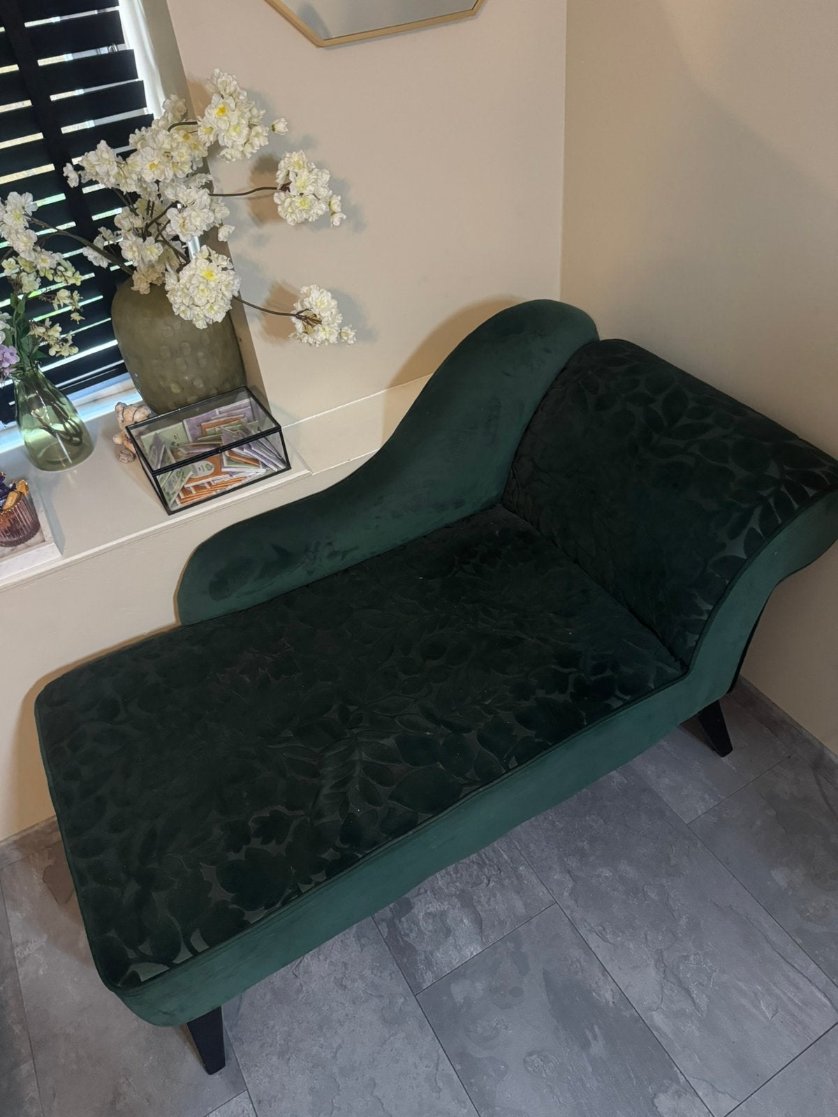Velvet bankje, Huis en Inrichting, Banken | Sofa's en Chaises Longues, Ophalen, Tweepersoons, 75 tot 100 cm, Zo goed als nieuw