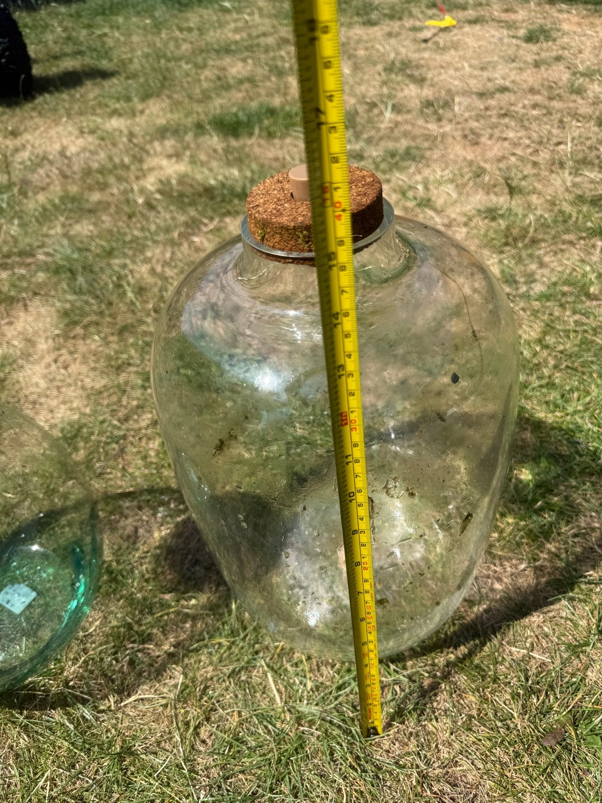 Glazen terrarium potten met kurk deksel, Huis en Inrichting, Gebruikt, Transparant, Met deksel, Ophalen of Verzenden