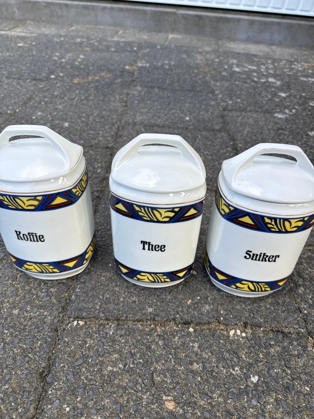 Vintage Union K Koffie, Thee en Suiker Potten Set, Ophalen of Verzenden