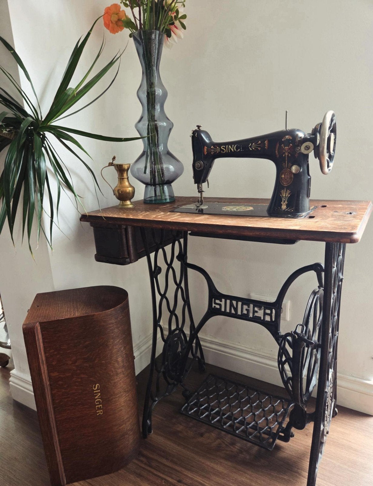 Vintage naaimachine Singer, Ophalen