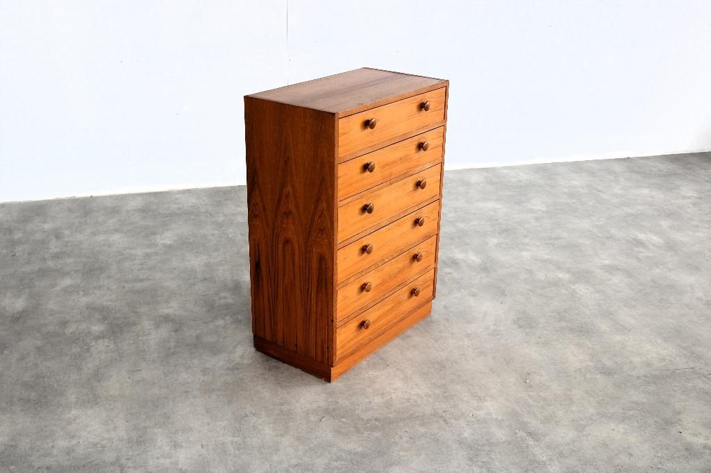 vintage ladenkast | kast | teak | jaren 60, Gebruikt, ., Teakhout, 3 of 4 laden