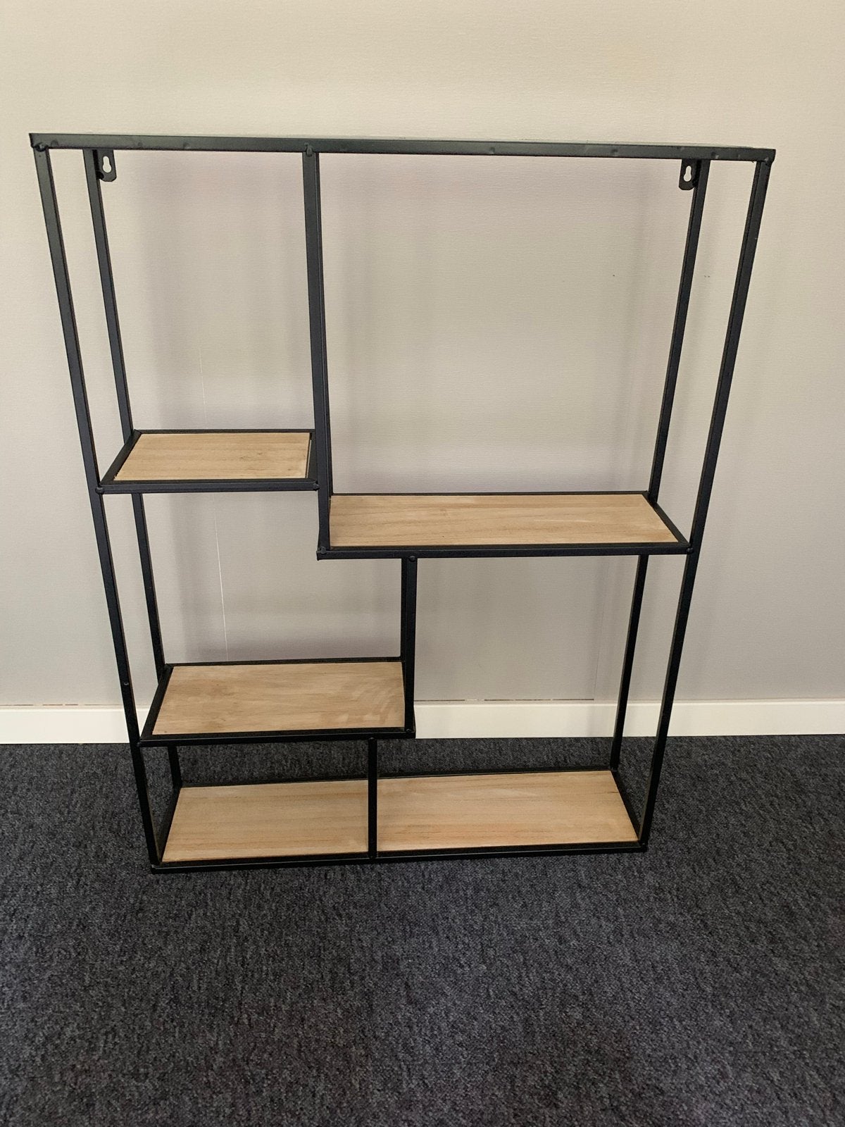 Wandrek met houten planken B 60 x H 80 cm, Ophalen, Gebruikt