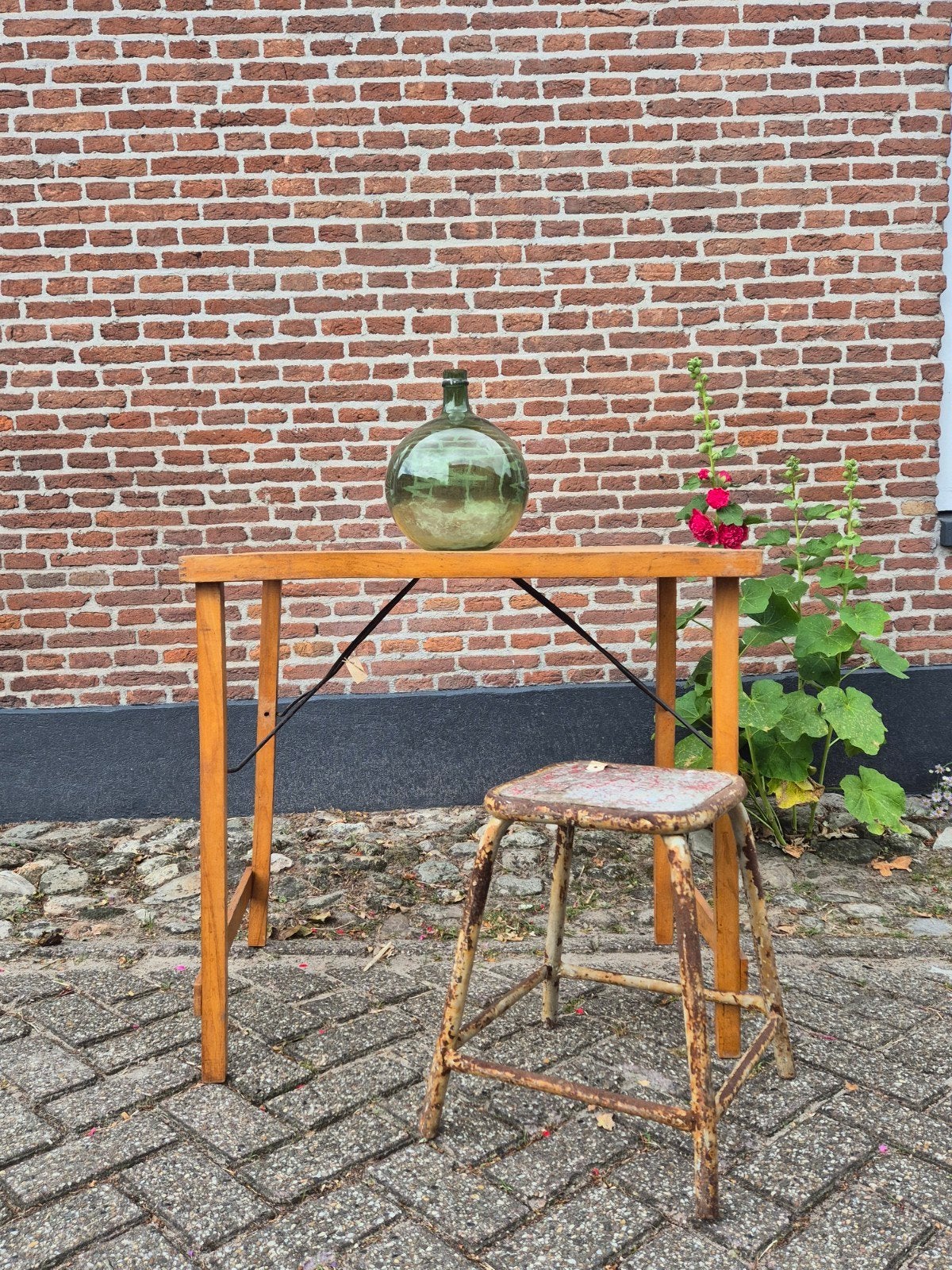 Oud houten tafeltje, Antiek en Kunst, Ophalen of Verzenden