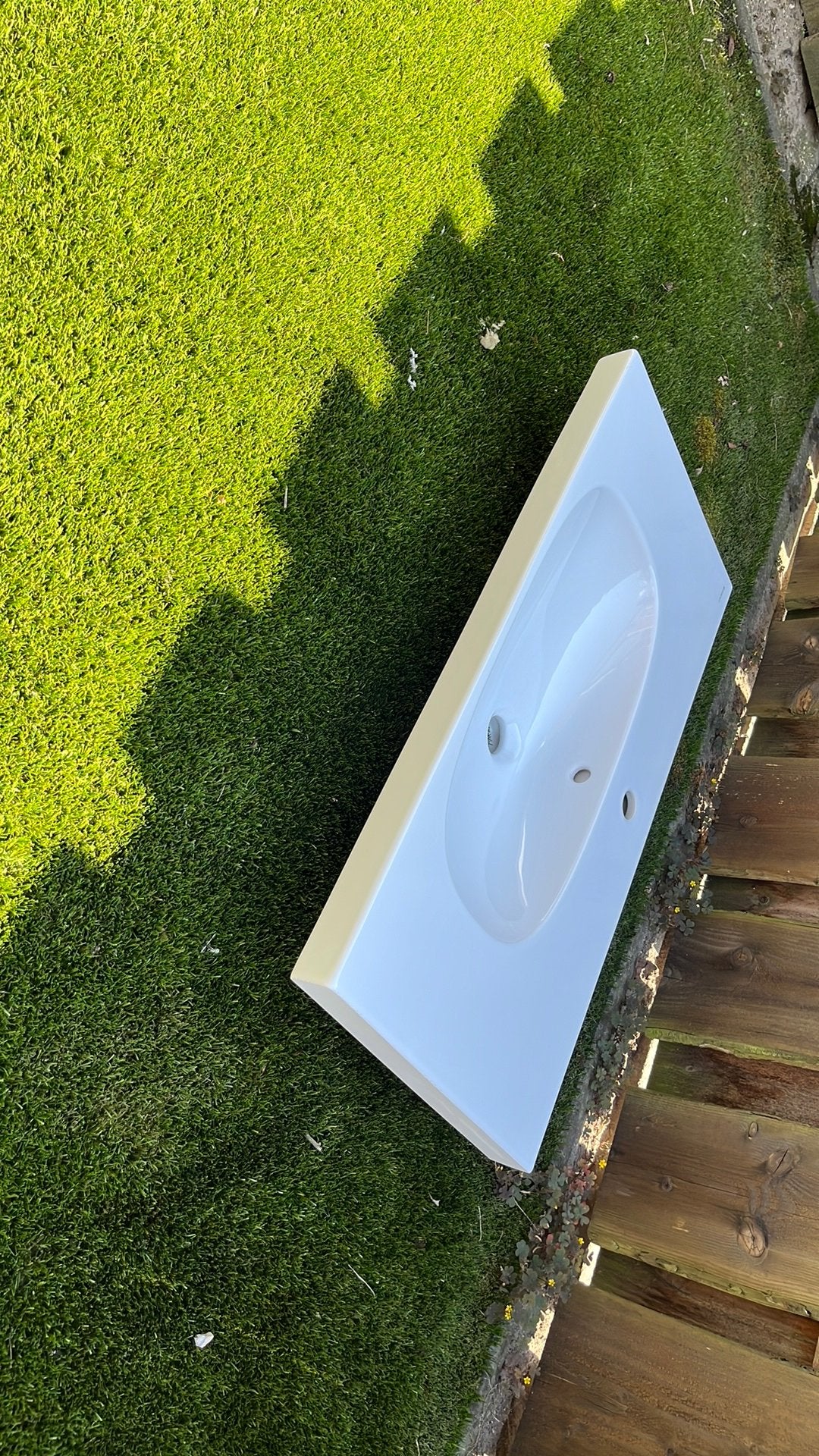 Geberit Acanto wastafel 90 cm, Ophalen, 50 tot 100 cm, Zo goed als nieuw, Minder dan 100 cm