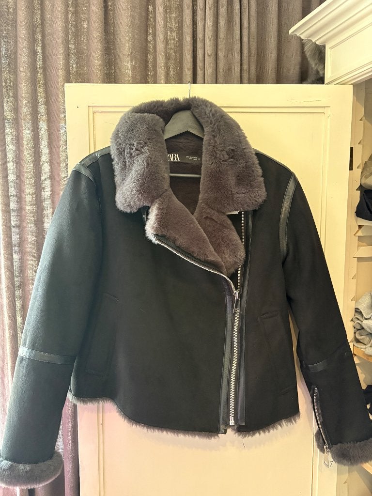 Winterjas, Zara, Ophalen of Verzenden, Zo goed als nieuw, Maat 36 (S)