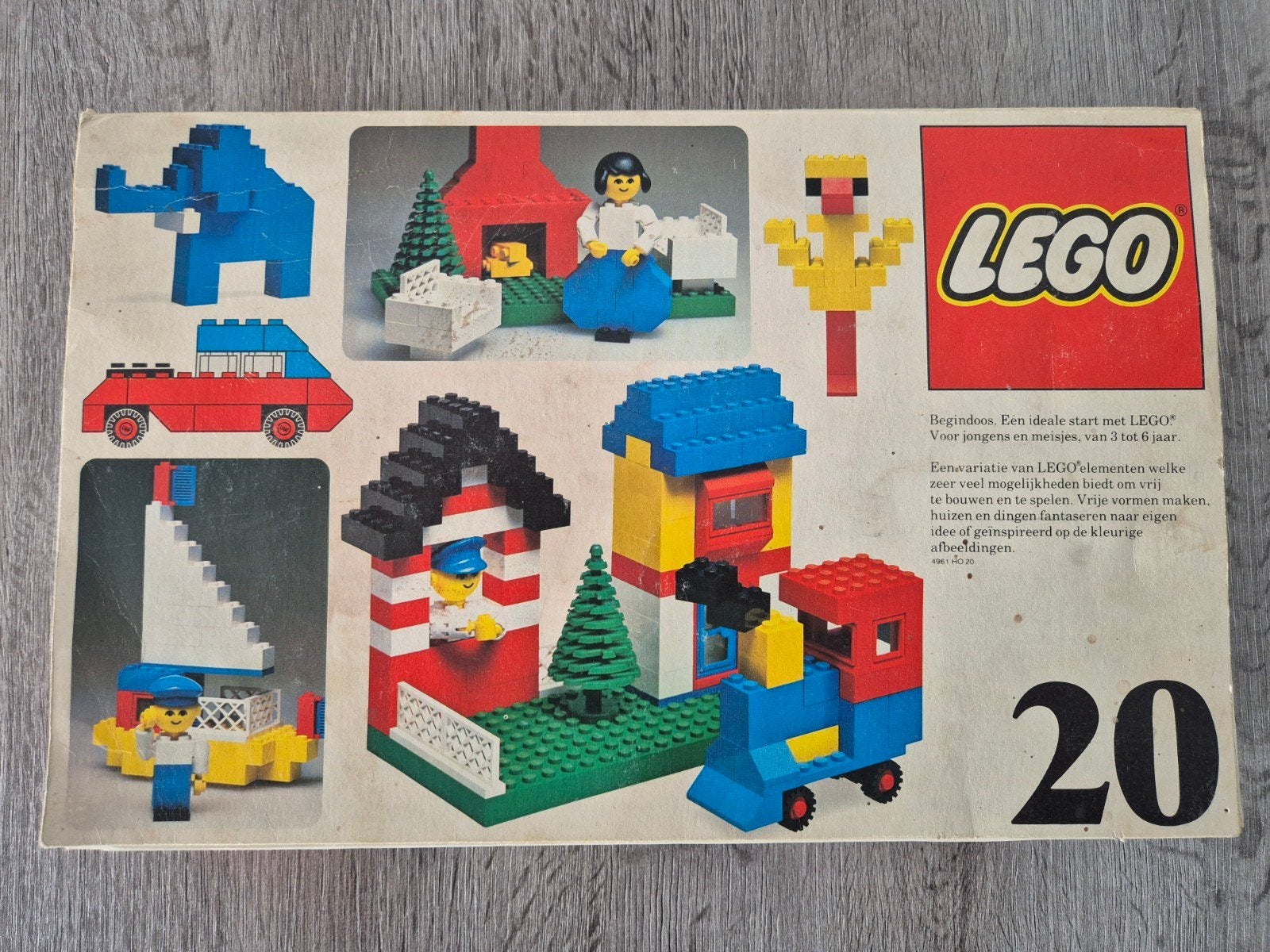 Lego begindoos jaren 70 en set 656, Ophalen of Verzenden, Gebruikt