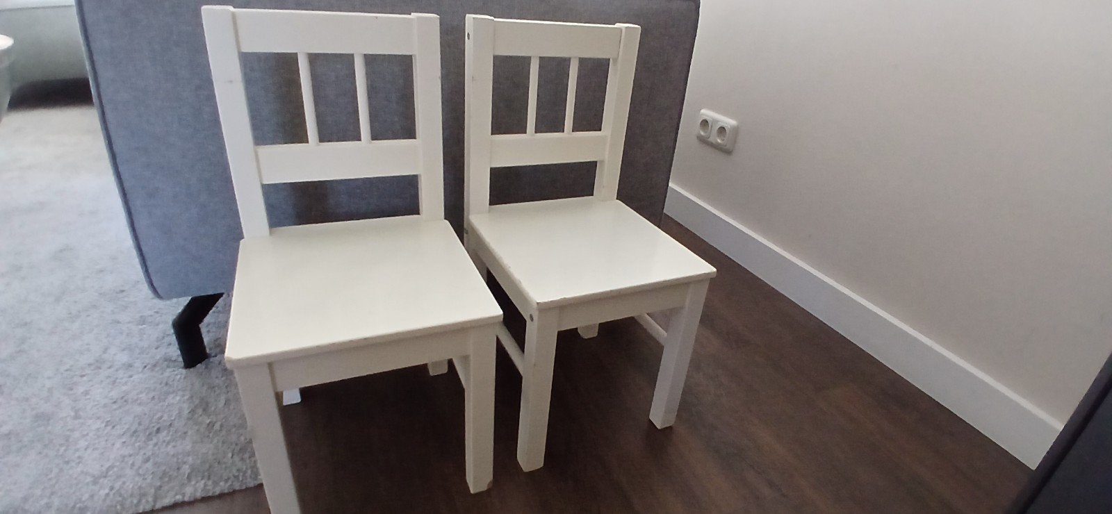 kinderstoel Ikea, hout, wit, 2 stuks, Ophalen, Gebruikt, Overige typen