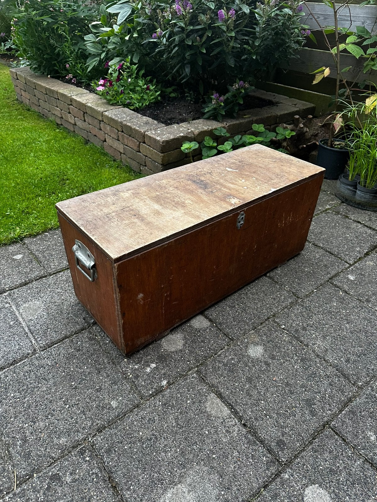 Houten kist, Huis en Inrichting, Woonaccessoires | Kisten, Ophalen, Gebruikt