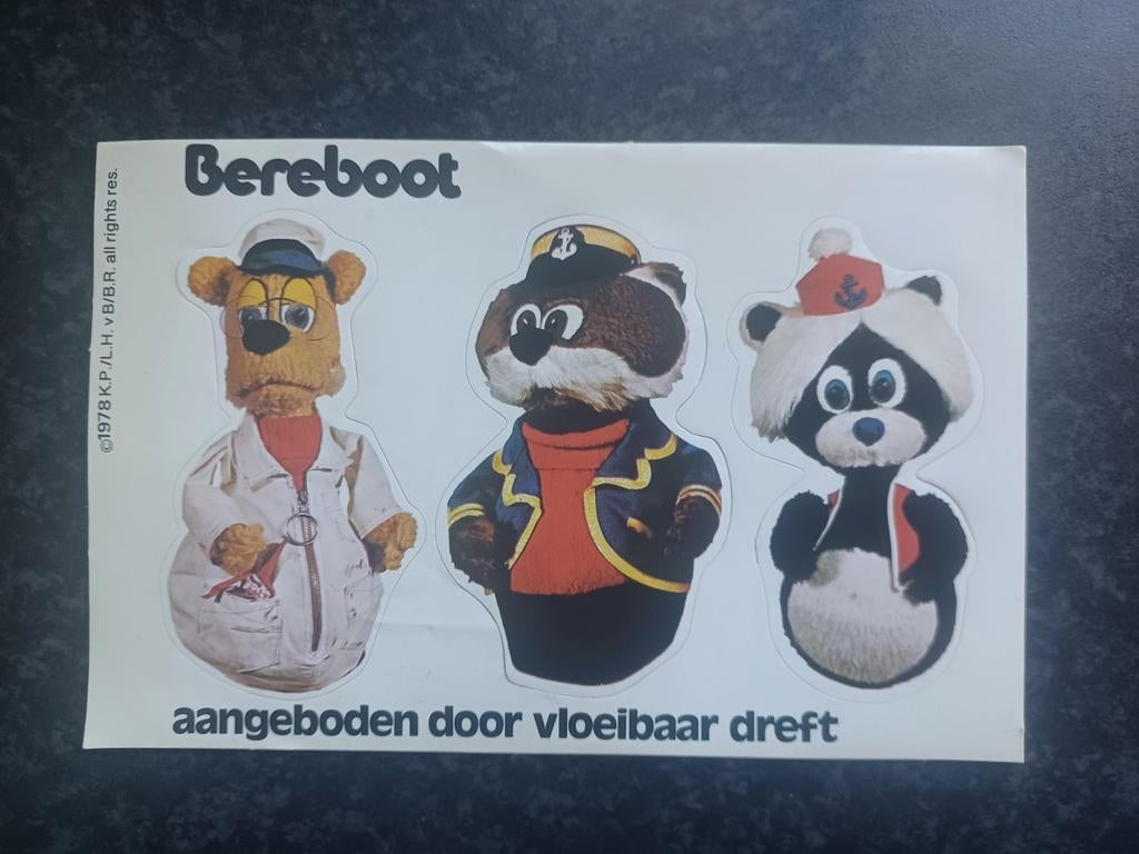 Oude sticker Bereboot, Verzamelen, Ophalen, Gebruikt, Strip of Tekenfilm
