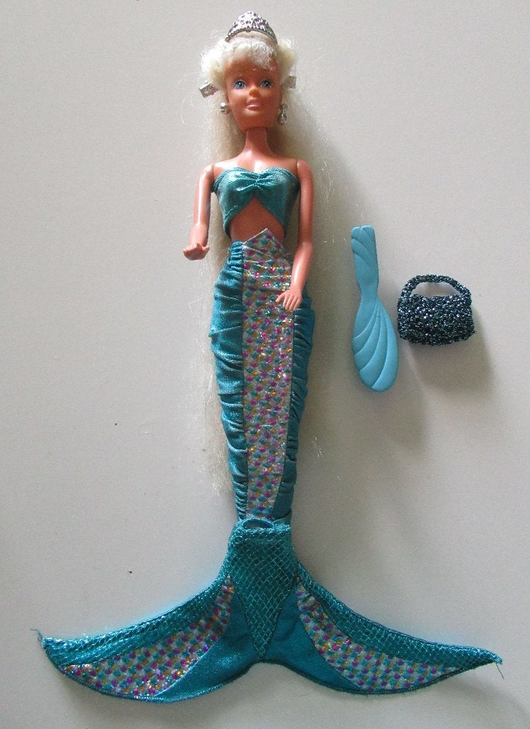 Barbie Mermaid blauw, Ophalen, Gebruikt, Pop