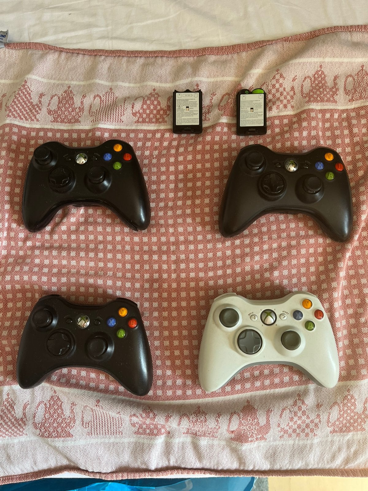 4 Xbox 360 controllers (allemaal werkend), Spelcomputers en Games, Ophalen, Gebruikt, Controller, Xbox Original