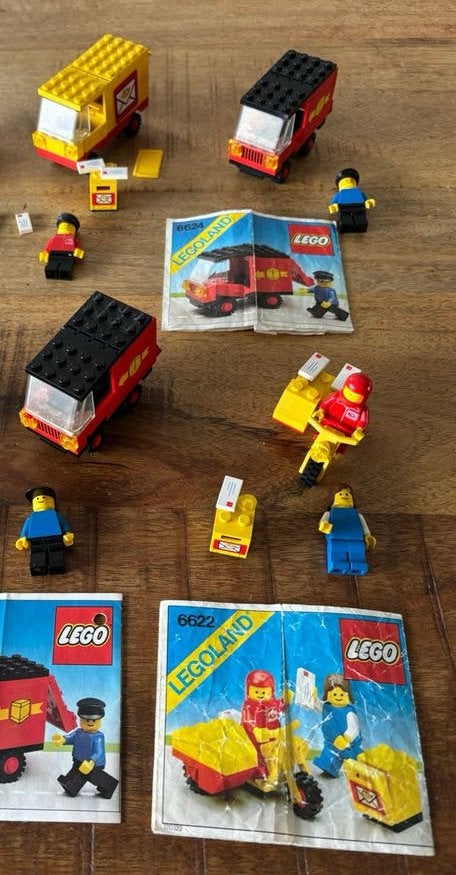 Partij Legoland stad van 3 sets, postbodes, deel 2, Gebruikt, Compleet, Lego, Ophalen of Verzenden