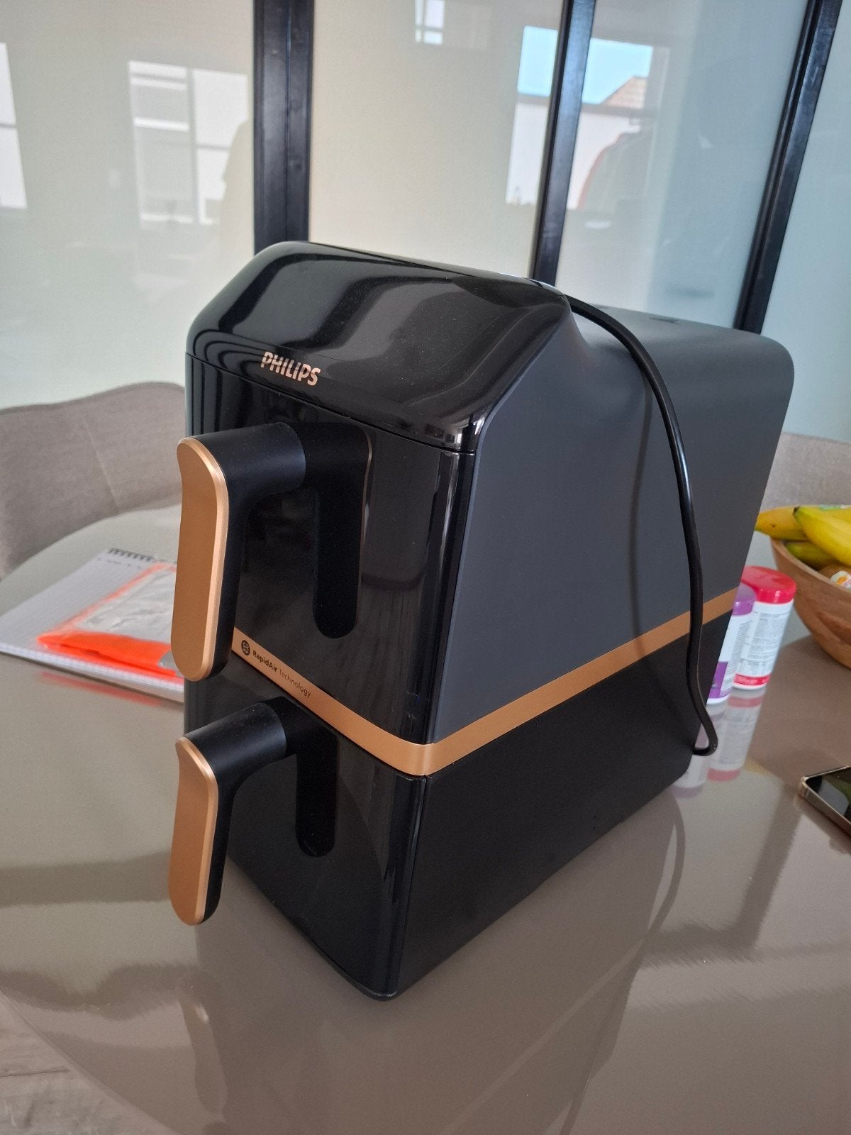 ZGAN airfryer dual stacked, Ophalen, Zo goed als nieuw, Airfryer XXL