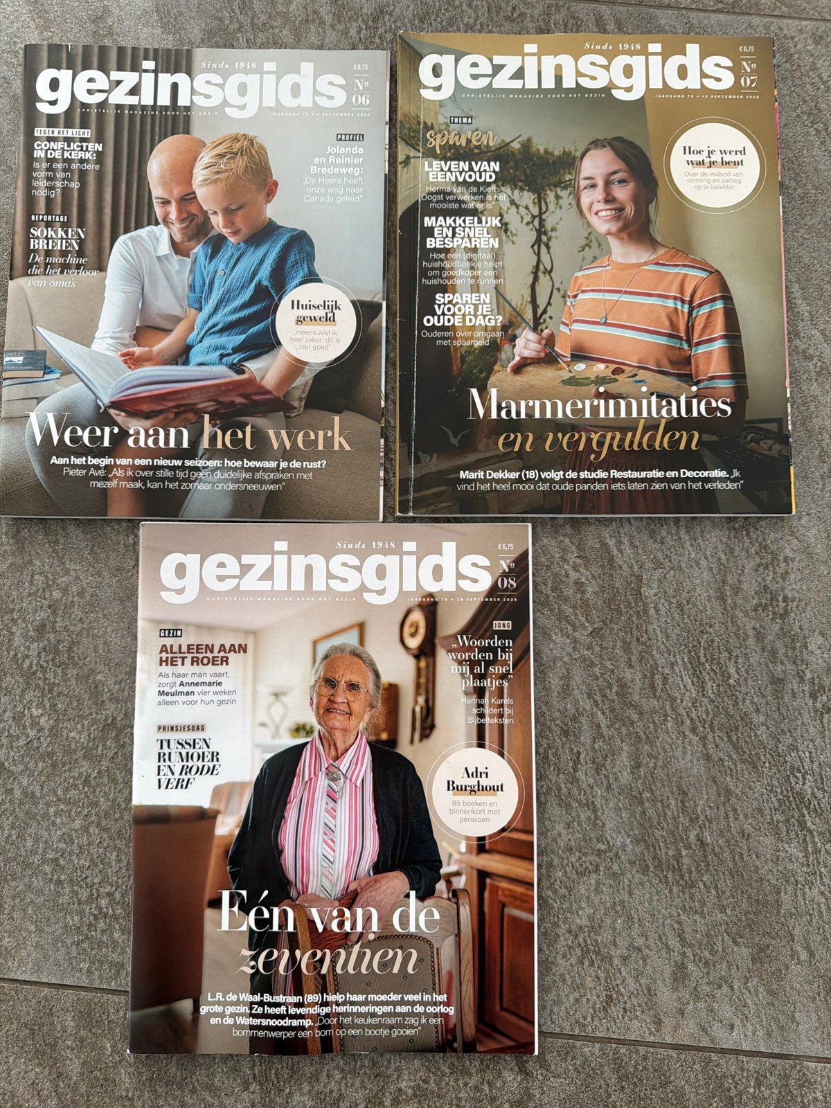 3 nummers van Gezinsgids - september 2026, Ophalen of Verzenden, Gelezen, Overige typen