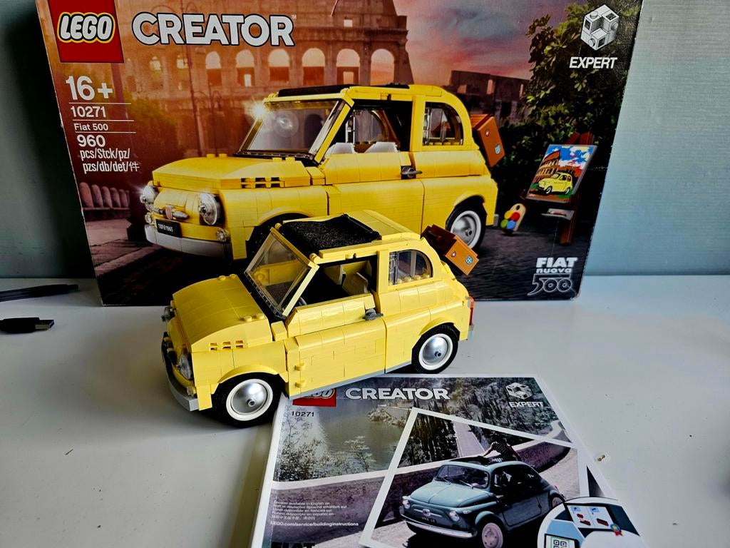 LEGO Creator Expert Fiat 500 (10271) - Gele Klassieker, Ophalen, Zo goed als nieuw