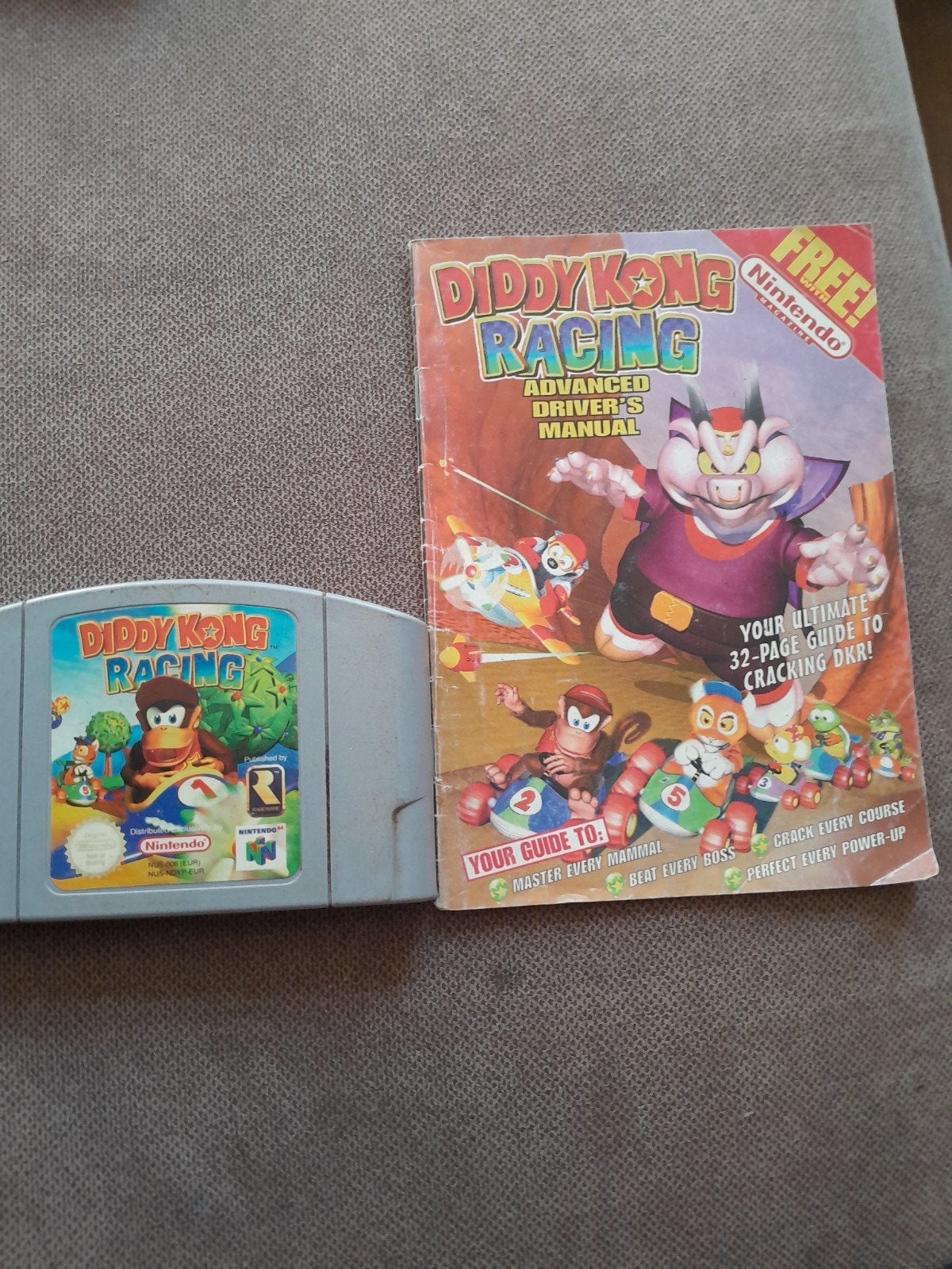 diddy kong racing n 64, Spelcomputers en Games, Gebruikt, 1 speler, Racen en Vliegen, Ophalen of Verzenden