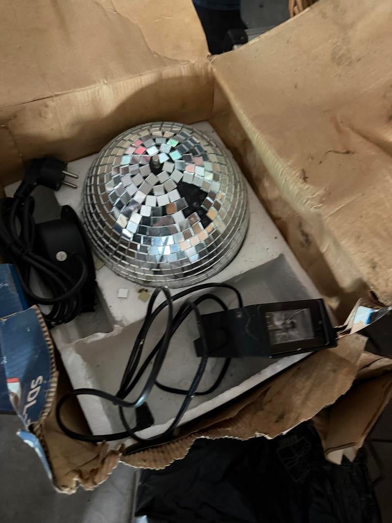 Set van discolamp en laserlamp voor feestjes, Ophalen, Gebruikt, Discobol