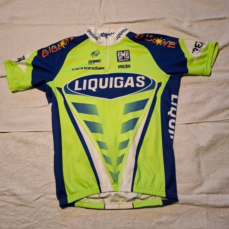 Vintage Liquigas - Cannondale wielershirt jaren 90 maat L, Ophalen of Verzenden, Gebruikt, Kleding