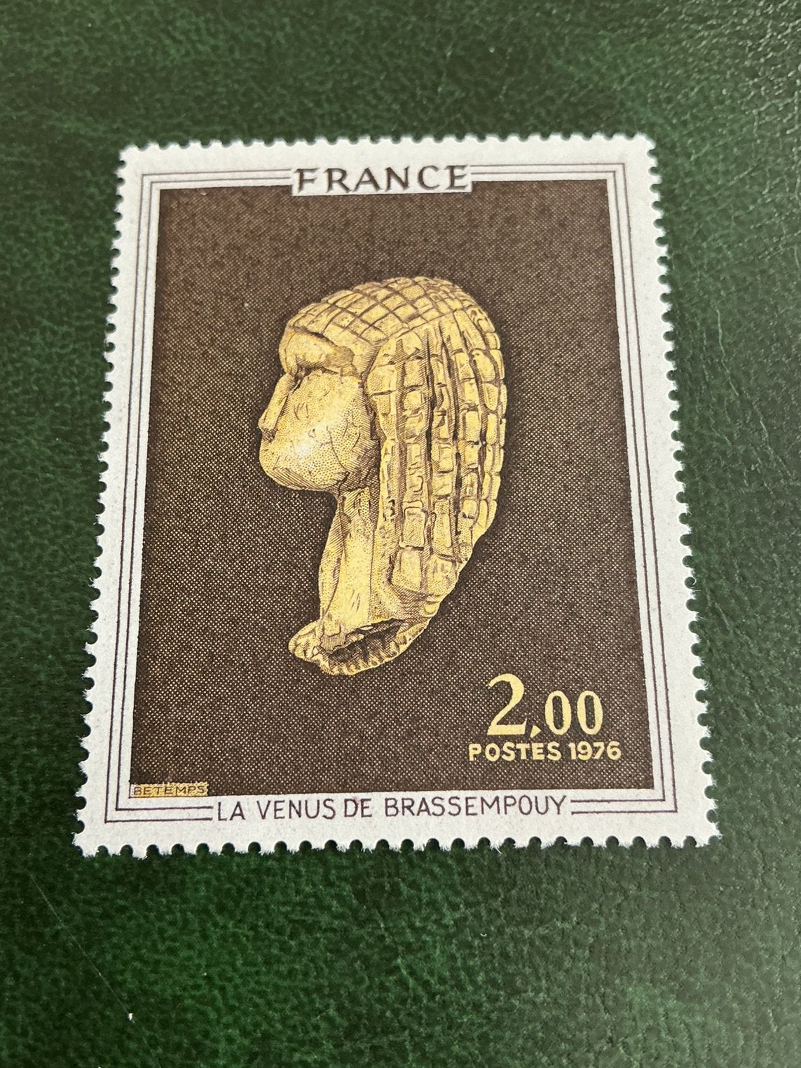 Frankrijk 1976: La Venus de Brassempouy, Verzenden, Postfris