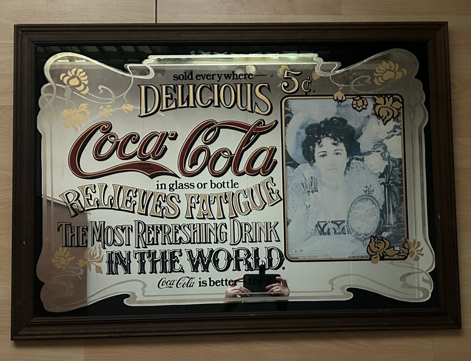 Coco cola spiegel, Antiek en Kunst, Antiek | Spiegels, Ophalen