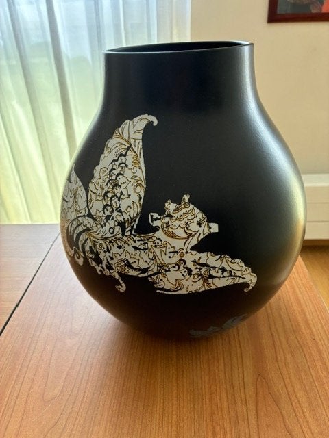 ikea jongerius vaas black, Ophalen, Zo goed als nieuw, Steen/keramiek, Zwart