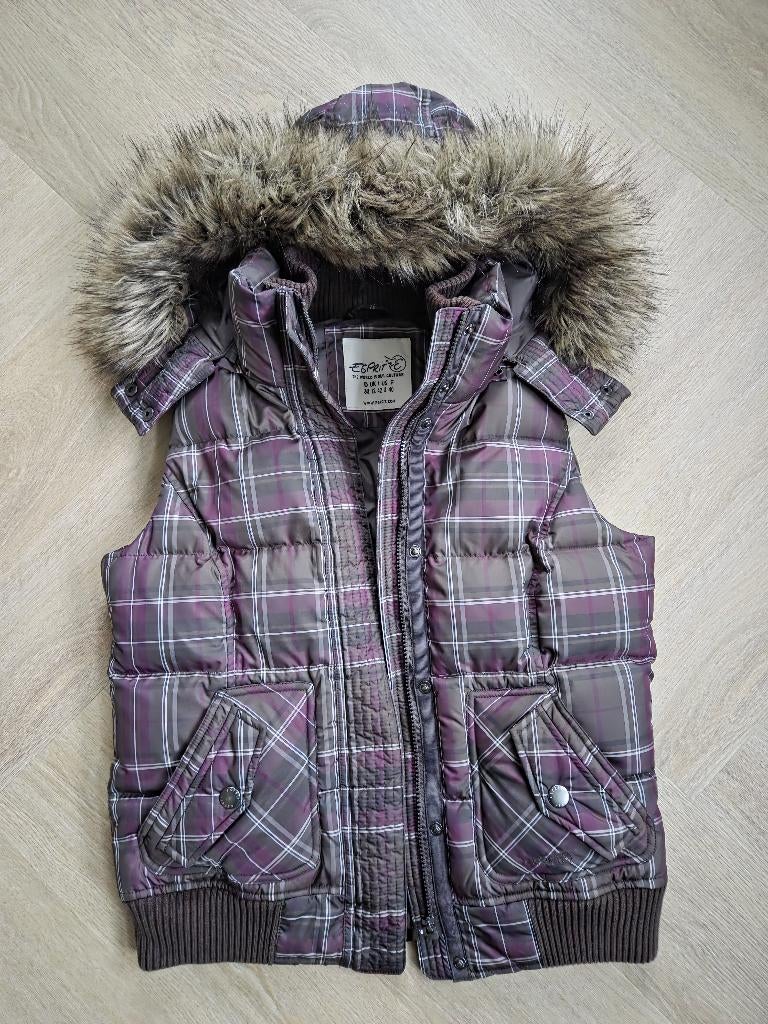 Bodywarmer paars geblokt Esprit mt 38 nieuwstaat, Maat 38/40 (M), Paars, Ophalen of Verzenden, Zo goed als nieuw