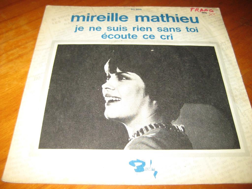 Mireille Mathieu: Je ne suis rien sans toi, Ophalen of Verzenden, Zo goed als nieuw, Pop, Single