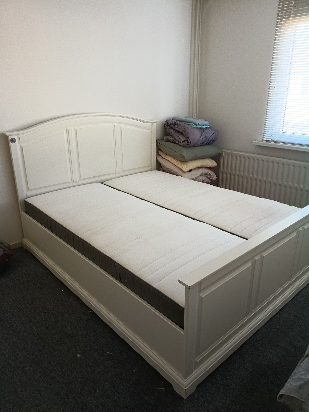 Bed, IKEA Hövåg matras en lattenbodem (ook apart te koop), Gebruikt, Tweepersoons, Ophalen of Verzenden, 80 cm