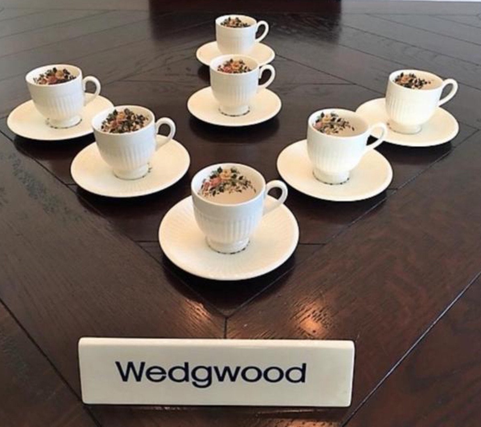 Wedgwood Conway espresso kop en schotels, Huis en Inrichting, Ophalen of Verzenden, Zo goed als nieuw, Wedgwood, Kop(pen) en/of Schotel(s)