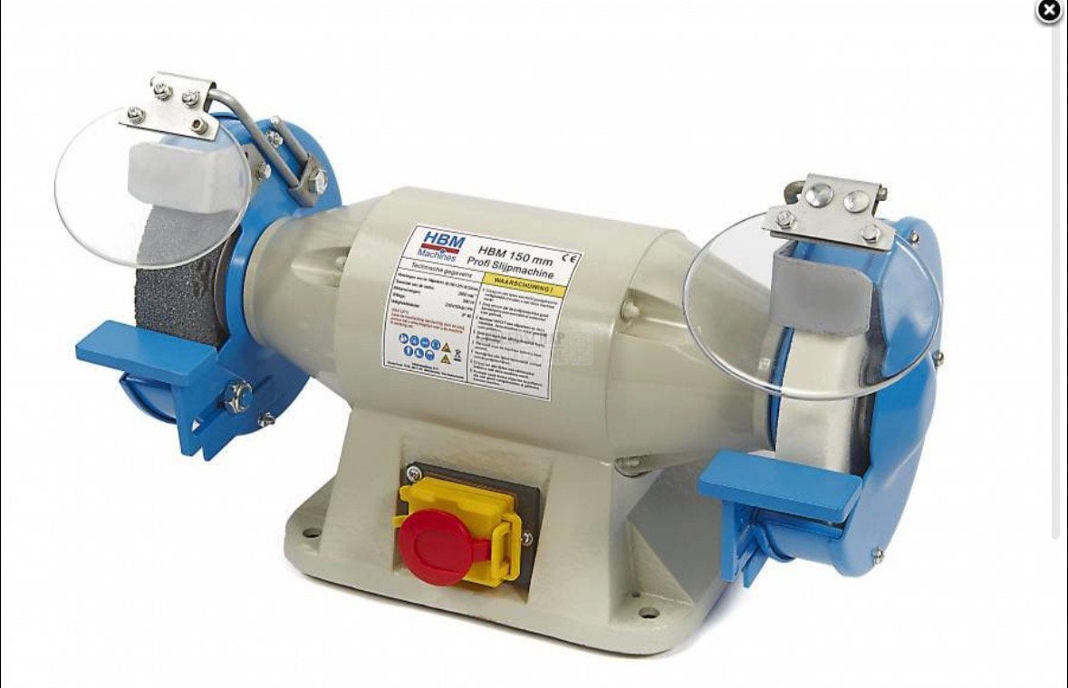 HBM 150 mm PROFI slijpmachine 230v, Doe-het-zelf en Verbouw, Ophalen of Verzenden, Zo goed als nieuw, Minder dan 700 watt, Werkbankslijpmachine