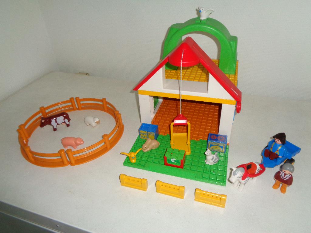 123 Playmobil boerderij met dierenweide., Kinderen en Baby's, Speelgoed | Playmobil, Ophalen of Verzenden, Zo goed als nieuw, Complete set