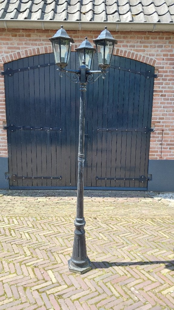 tuinverlichting armatuur met 3 kelken, Gebruikt, Minder dan 50 watt, Staande lamp, Ophalen of Verzenden