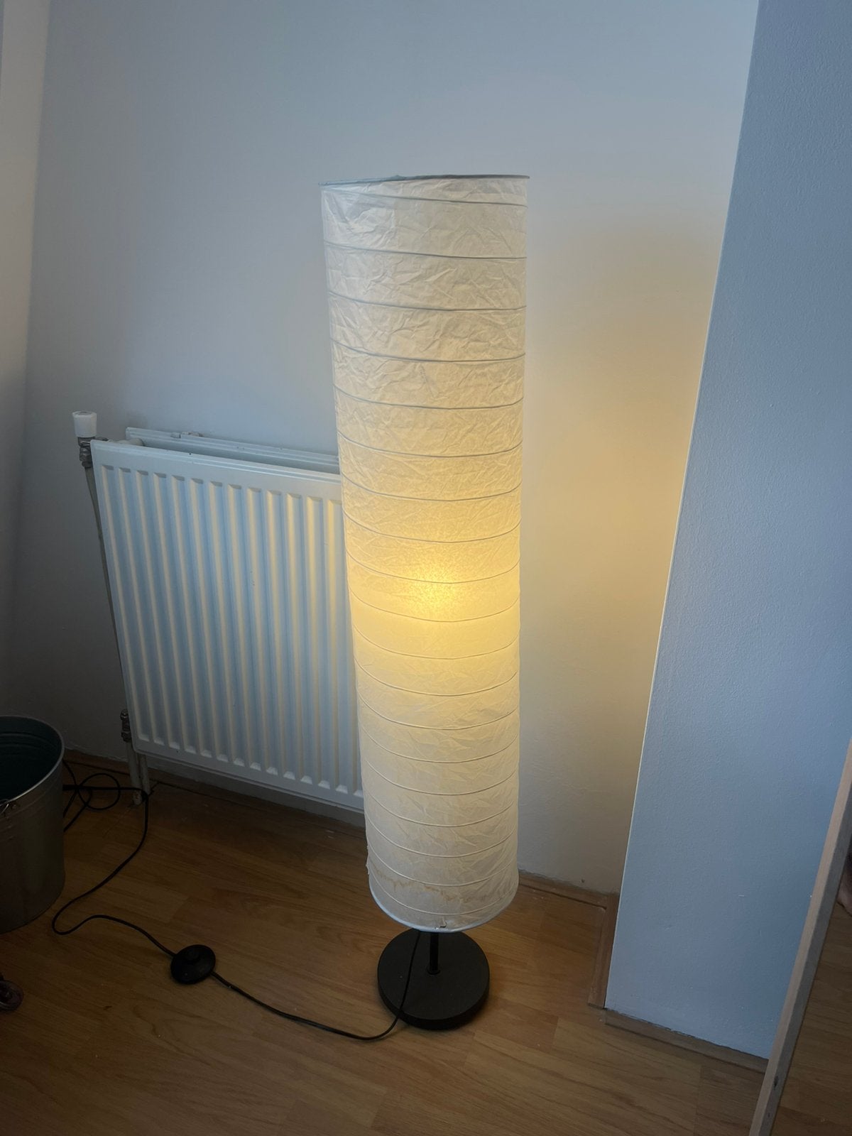 Witte IKEA vloerlamp, Ophalen, Gebruikt, Natuurlijk materiaal, 100 tot 150 cm