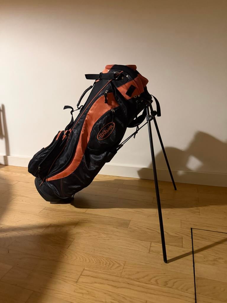 Wilson 1200 Golf Standbag - Zwart/Oranje golftas, Ophalen, Zo goed als nieuw