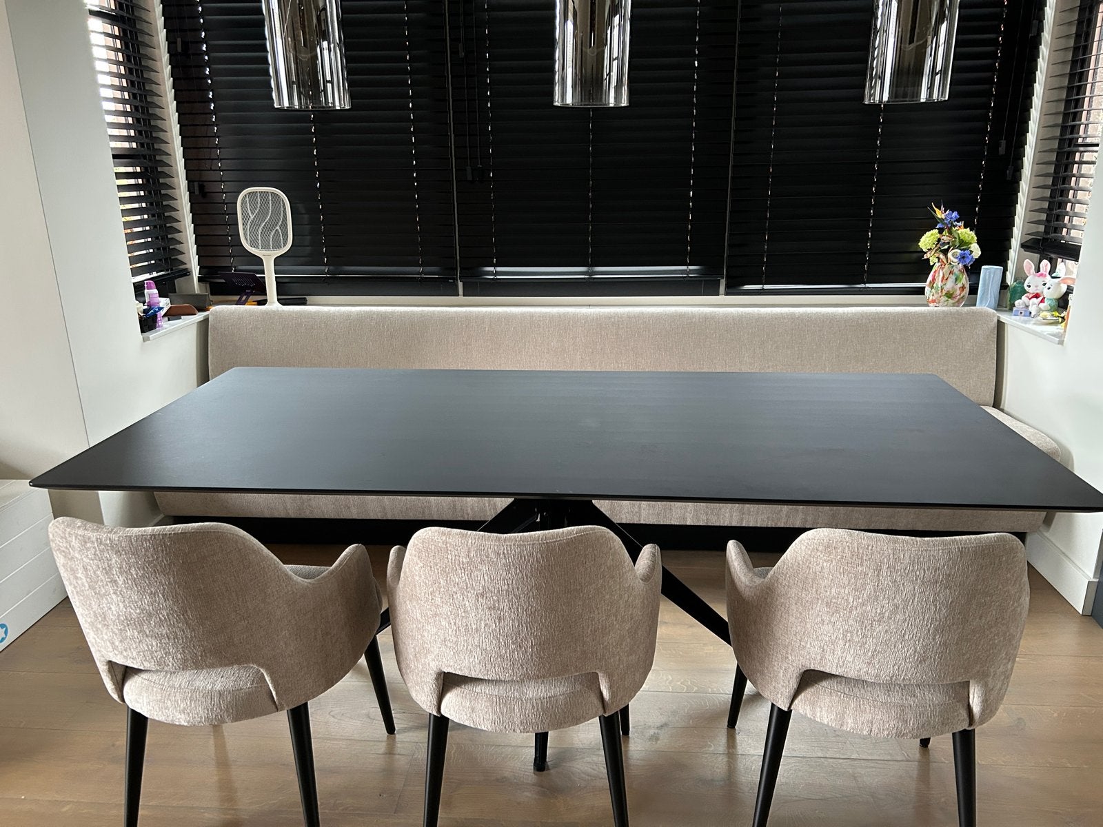 3x Smoke glazen hanglamp cilinder met Philips Hue E27, Ophalen of Verzenden, Zo goed als nieuw, Glas, E27 (groot)