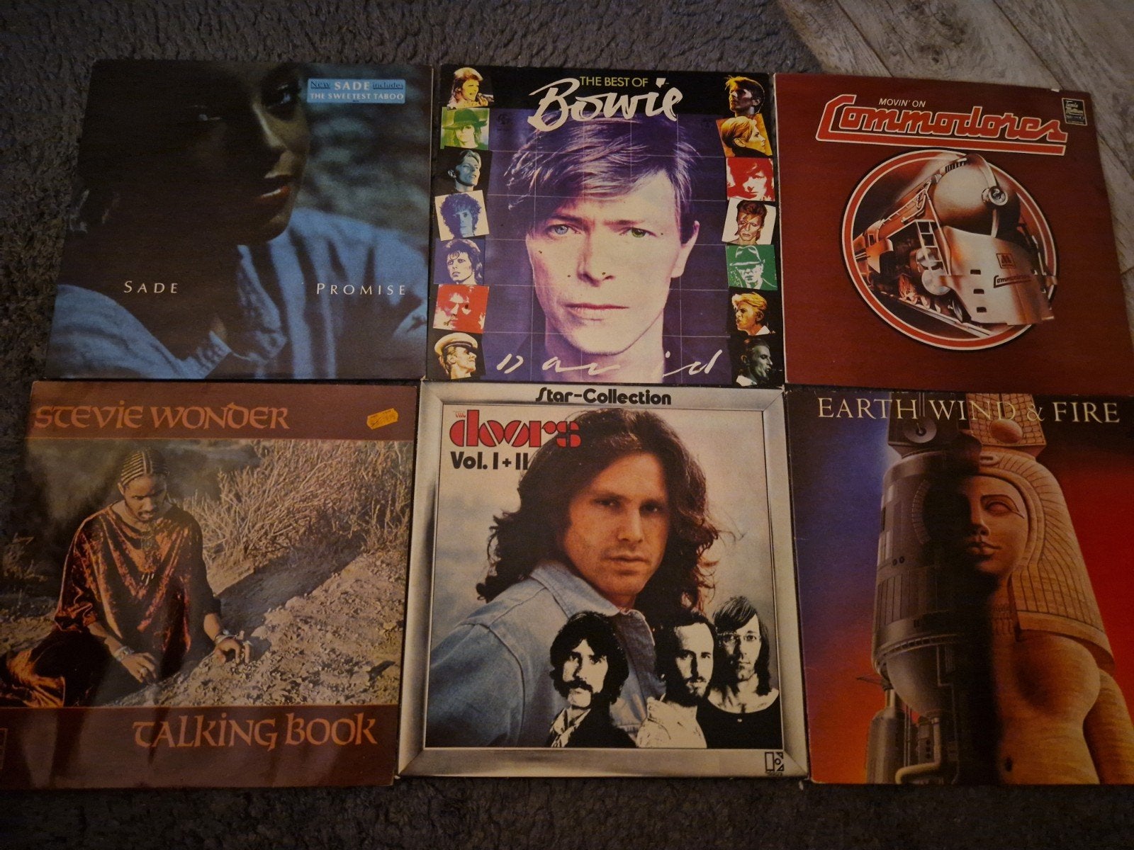 Collectie LP's: Sade, Bowie, Stevie Wonder, The Doors, EWF, Ophalen, Gebruikt, Complilatie, 1970 - 1979