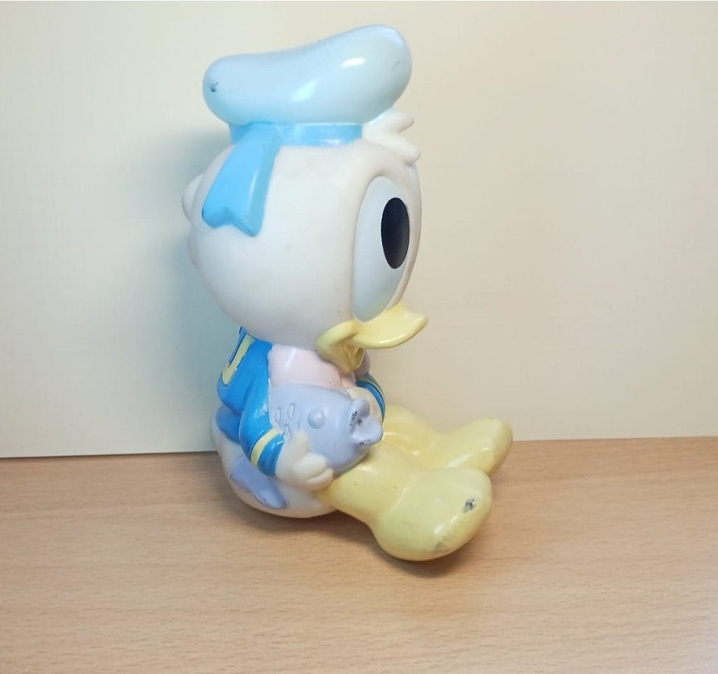 Mattel Disney Baby Donald Duck badspeeltje uit 1991, Verzamelen, Disney, Ophalen of Verzenden, Donald Duck, Gebruikt, Beeldje of Figuurtje
