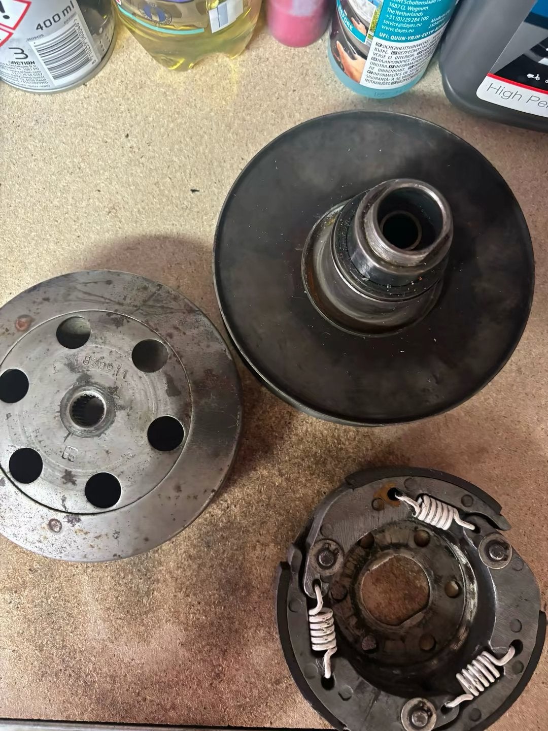 Piaggio koppeling set met malossi drukveer, Motoren, Ophalen