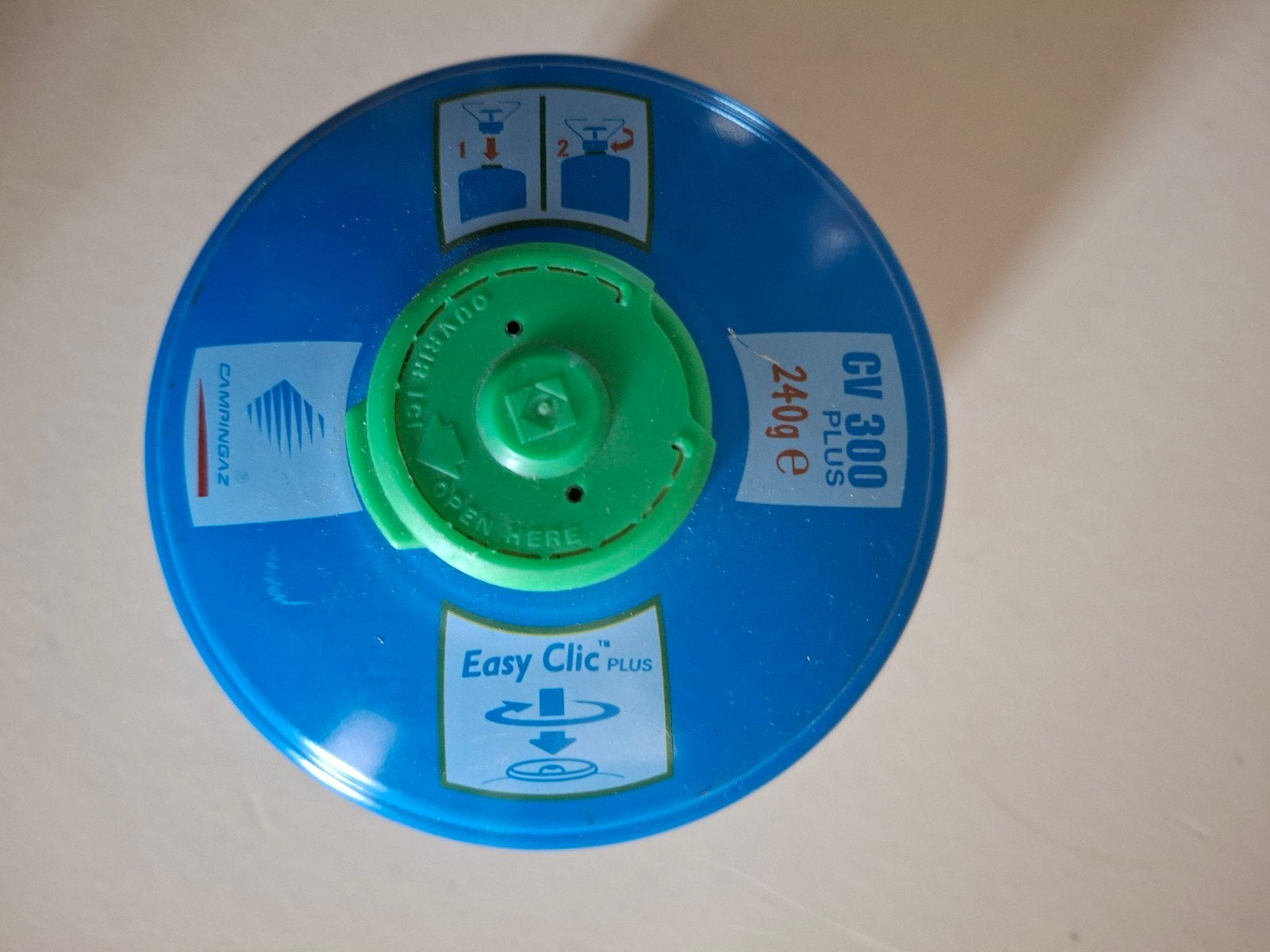 Campingaz CV 300 Plus gasflesje - klein beetje roest, Caravans en Kamperen, Ophalen, Gebruikt