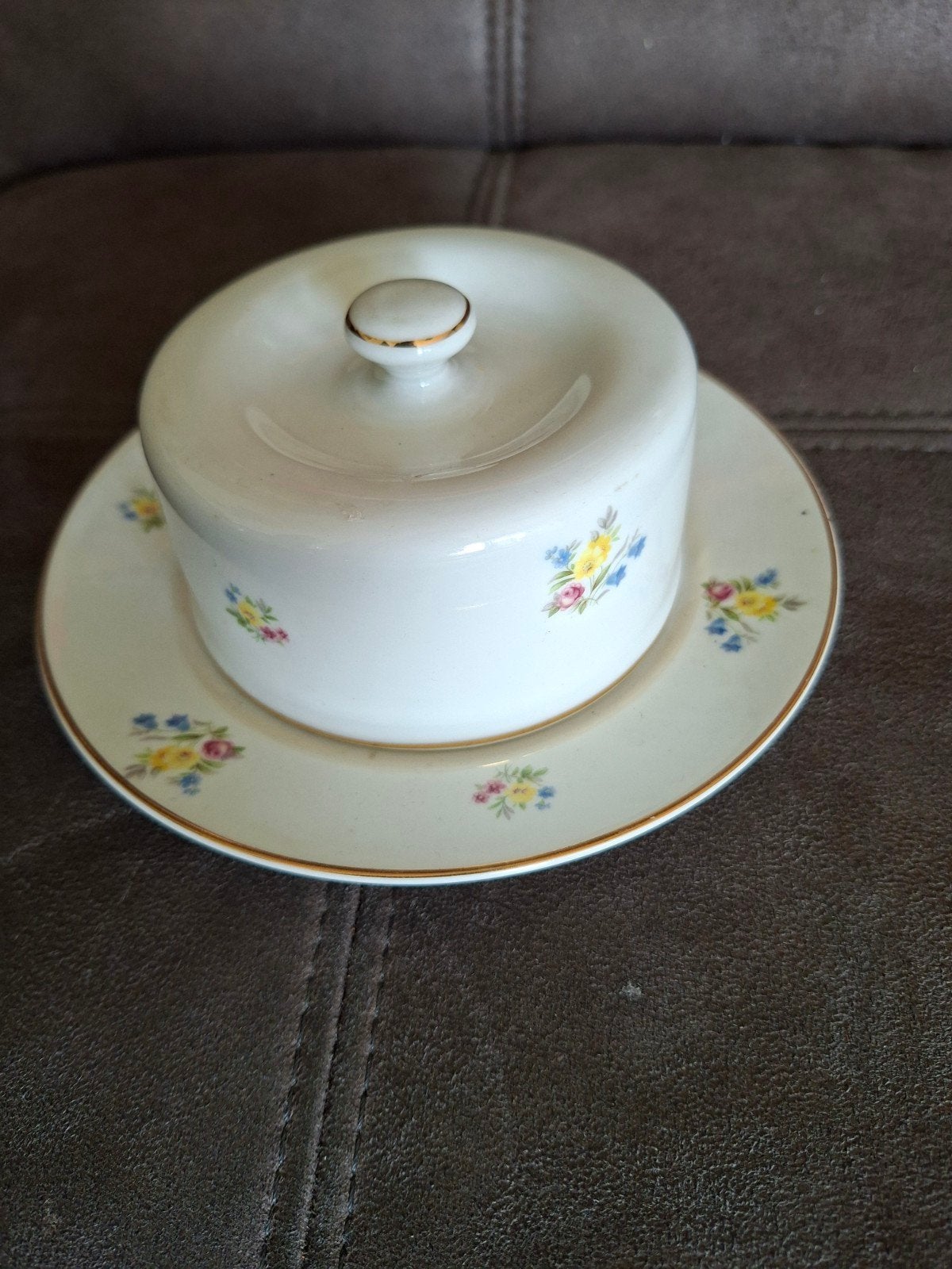 Vintage Botervloot Made in Belgium - Bloemmotief, Ophalen of Verzenden