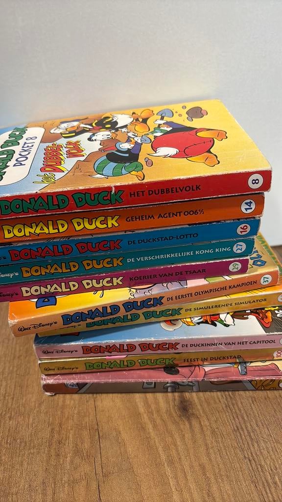 Donald Duck Pocket Boekjes - 10 stuks, Meerdere stripboeken, Ophalen of Verzenden, Gelezen