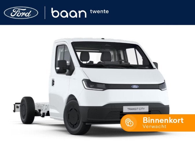 Ford Transit City L2 56 kWh | Veel opbouw mogelijkheden |, Auto's, 12 maanden, Stof, Wit, Nieuw