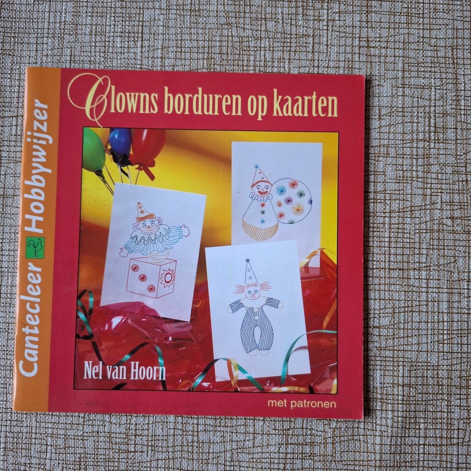Clowns borduren op kaarten, Hobby en Vrije tijd, Kaarten | Zelf maken, Ophalen of Verzenden, Overige thema's, Overige typen