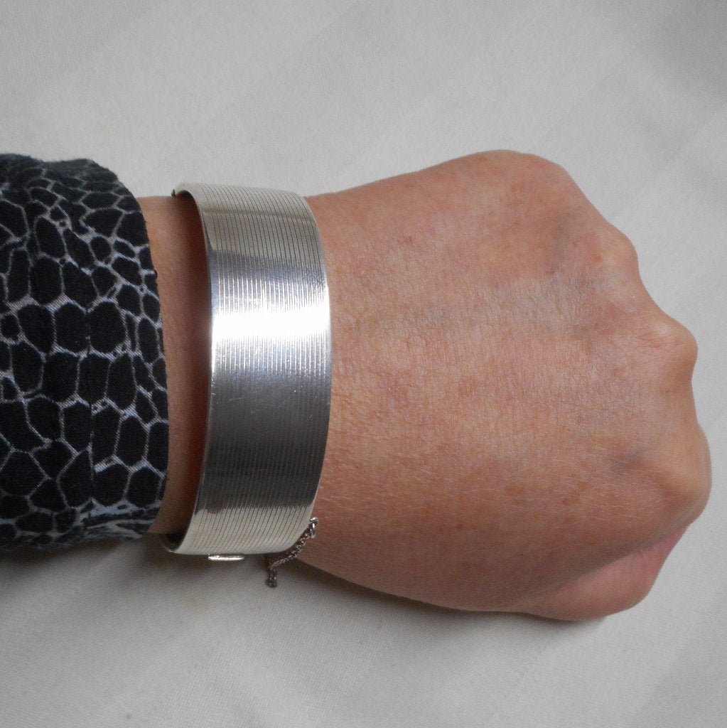Zilveren antieke royale armband met scharnier nr.1791, Verzenden, Zilver, Armband