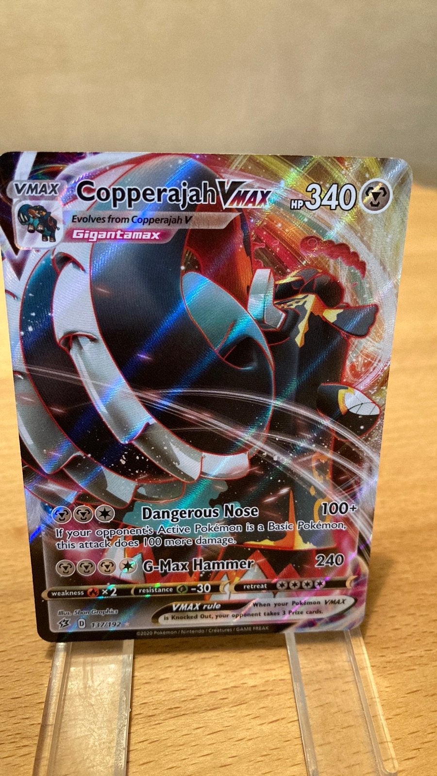 Pokemon Copperajah V max 14/192 Rebel Clash 4,00 euro, Ophalen of Verzenden, Zo goed als nieuw