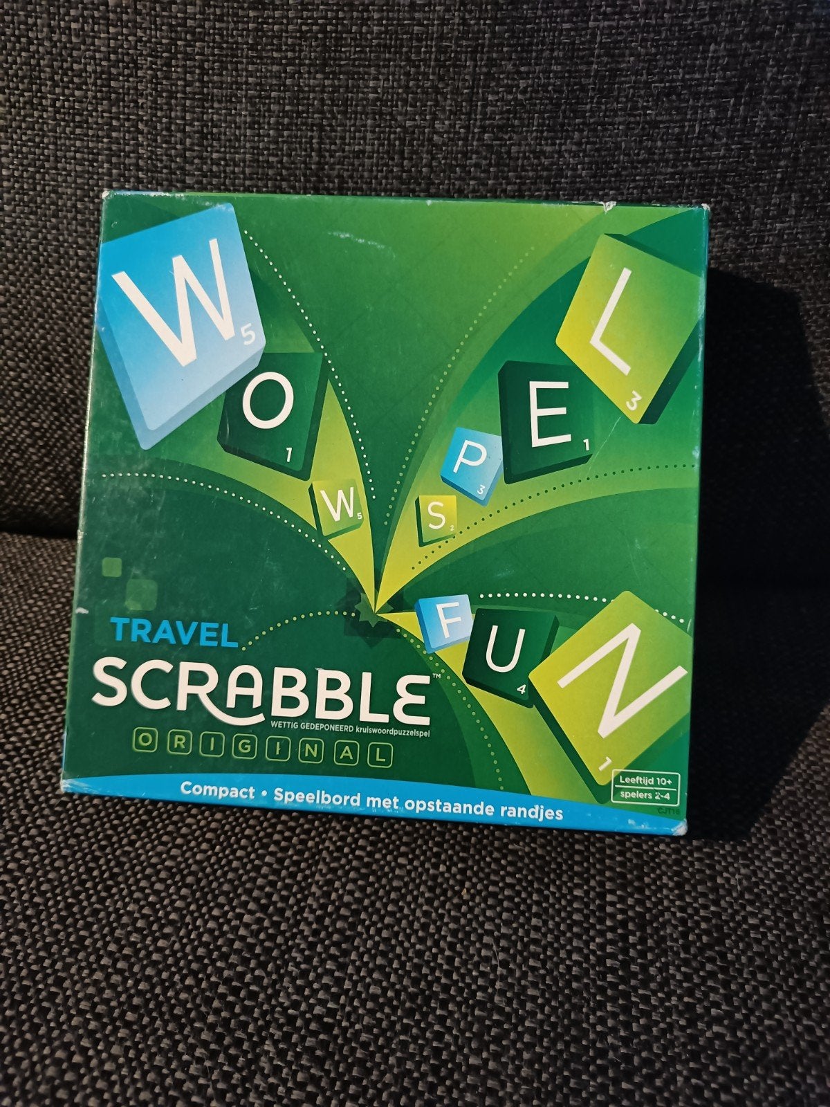 Travel Scrabble Original - Compact Reisspel, Ophalen, Mattel, Zo goed als nieuw, Drie of vier spelers