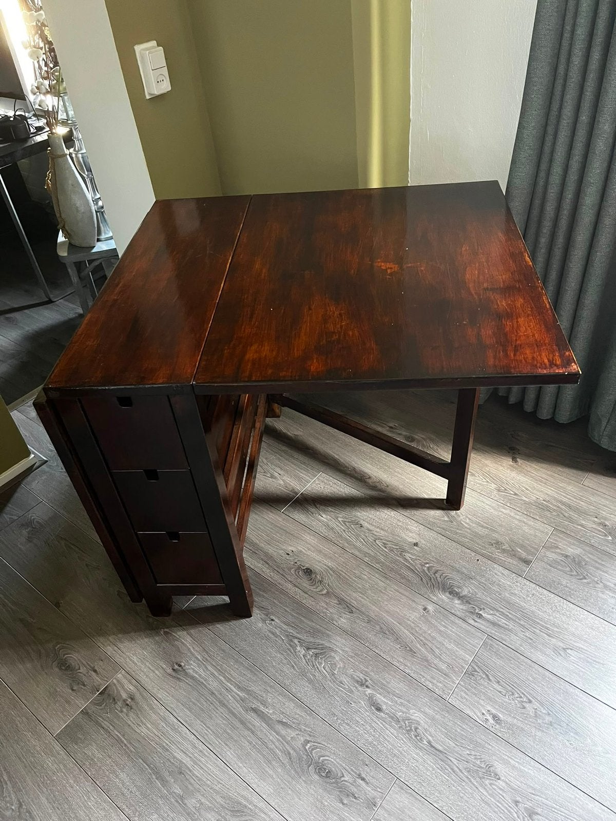 Ikea Norden tafel opklapbaar, Gebruikt, Hout, Bruin, Ophalen of Verzenden